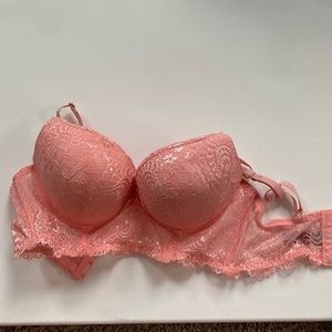 Pink push up bra